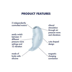 Satisfyer Stimulateur de Clitoris Seal You Soon Bleu glacier